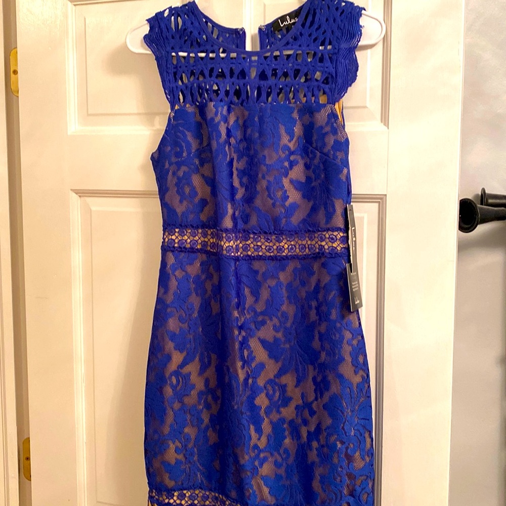 Lulus Royal Blue Lace Dress.